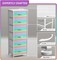 Sorbus 6 Drawers Tall Dresser with Steel Frame, Wood Top & Easy Pull Foldable Fabric Bins